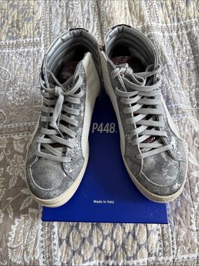 P448 women’s Gray High-Top Sneakers